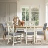 Aldiss Own Salthouse 1.3m Extending Spindle Leg Dining Table with 4 Cross Back Chairs & 2 Upholstered Chairs