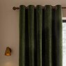Heath Washed Velvet Eyelet Curtains Olive Lifestyle
