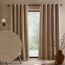 Heath Washed Velvet Eyelet Curtains Linen Detail