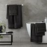 Catherine Lansfield Zero Twist Towels Charcoal Lifestyle