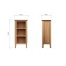 Aldiss Own Coastal Small Narrow bookcase