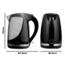 Daewoo 1.7L Colour Change Kettle Black dimensions