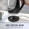 Daewoo 1.7L Colour Change Kettle Black 360 base