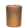 Kaemingk Brown Glass Tealight Holder Small