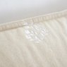 Bianca Brushed Embroidery Natural Duvet Set Pillow Edge