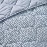 Catherine Lansfield Crinkle Seersucker Bedspread Blue Detail