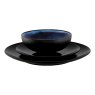 Maxwell Williams Caviar Midnight 12 Piece Coupe Dinner Set Stack