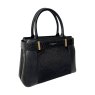 David Jones Croc Trim Black Bag Angled
