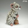 Edge Sculptures - White Field Mouse Alternate Side View