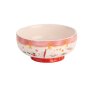 Cath Kidston Nutcracker Footed Bowl Red Base Angled View