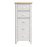 Aldiss Own Hastings Editions 5 Drawer Narrow Chest in Stone