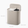 Joseph Joseph Tota 2 Twin 90L Pale Mushroom Laundry Separation Basket Dimensions