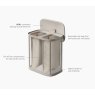 Joseph Joseph Tota 2 Twin 90L Pale Mushroom Laundry Separation Basket Spec sheet