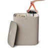 Joseph Joseph Tota 2 Twin 90L Pale Mushroom Laundry Separation Basket lifting bag