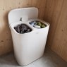 Joseph Joseph Tota 2 Twin 90L Pale Mushroom Laundry Separation Basket Lifestyle