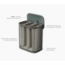 Joseph Joseph Tota 2 Trio 90L Forest Grey Laundry Separation Basket Spec Sheet