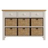 Aldiss Own Hastings Editions 3 Drawer 6 Basket Unit in Stone