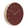 Acctim Marina 30cm Metal Wall Clock Malbec & Gold Angled