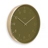 Acctim Marina 30cm Wall Clock Hunter Green & Gold Angled