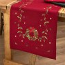 Waltons Embroidered Wreath Runner Red Lifestyle