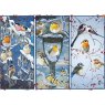 Otter House Snowy Garden Birds 1000 Piece Puzzle Complete