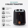 Tower Scandi Black 2 Slice Toaster Spec Sheet