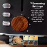 Tower Scandi Black 2 Slice Toaster Browning Settings