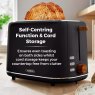Tower Scandi Black 2 Slice Toaster Self Centering and Cord Storage