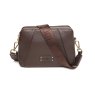 Alice Wheeler Alice Wheeler Kensington Double Zip Cross Body Bag Chocolate