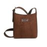 Alice Wheeler Alice Wheeler Kensington Mini Hobo Suede Bag Chocolate