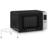 Smeg Microwave with Grill Matte Black Grill