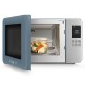 Smeg Microwave And Grill Storm Blue Open
