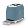Smeg 2 Slice Toaster Matte Storm Blue Tray