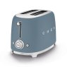 Smeg 2 Slice Toaster Matte Storm Blue Side