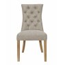 Aldiss Own Curved Button Back Dining Chair in Taupe