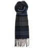 Joe Davies Equilibrium For Men Heritage Plaid Fringed Scarf Grey