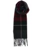 Joe Davies Equilibrium For Men Heritage Plaid Fringed Scarf Red