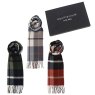Joe Davies Equilibrium For Men Soft Feel Plaid Fringed Scarf Assorted Colours Group Shot