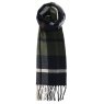 Joe Davies Equilibrium For Men Soft Feel Plaid Fringed Scarf Green