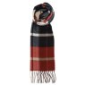 Joe Davies Equilibrium For Men Soft Feel Plaid Fringed Scarf Red