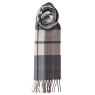 Joe Davies Equilibrium For Men Soft Feel Plaid Fringed Scarf Cream