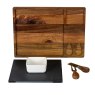 Hill Interiors Hill Interiors Acacia Cheese Board Set With White Bowl