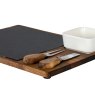 Hill Interiors Hill Interiors Acacia Cheese Board Set With White Bowl