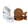 Hill Interiors Hill Interiors Set Of 4 Fishtail Serving Trays with Bowls