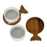 Hill Interiors Hill Interiors Set Of 2 Fishtail Serving Trays with Bowls