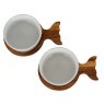 Hill Interiors Hill Interiors Set Of 2 Fishtail Serving Trays with Bowls