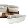 Hill Interiors Hill Interiors Acacia Lazy Susan with Ceramic Serving Bowls