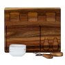 Hill Interiors Hill Interiors Acacia Cheese Board Set With White Bowls