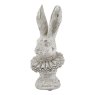 Hill Interiors Hill Interiors Stone Effect Ruffle Hare Ornament
