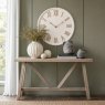 Hill Interiors Hill Interiors Large Rustic White Clock In Beaded Frame